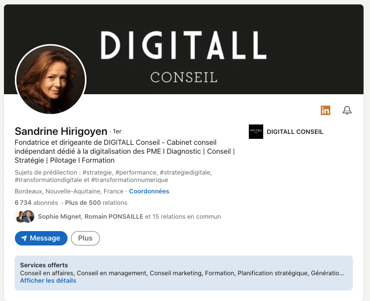 Sandrine Hirigoyen LinkedIn Social Selling Influenceur